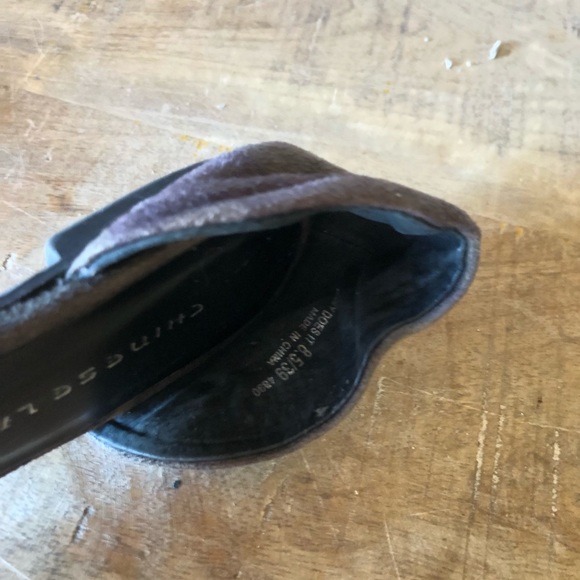 Chinese Laundry camo  d'Orsay pointed toe flats shoes slip ons faux suede 8.5 - Picture 6 of 11